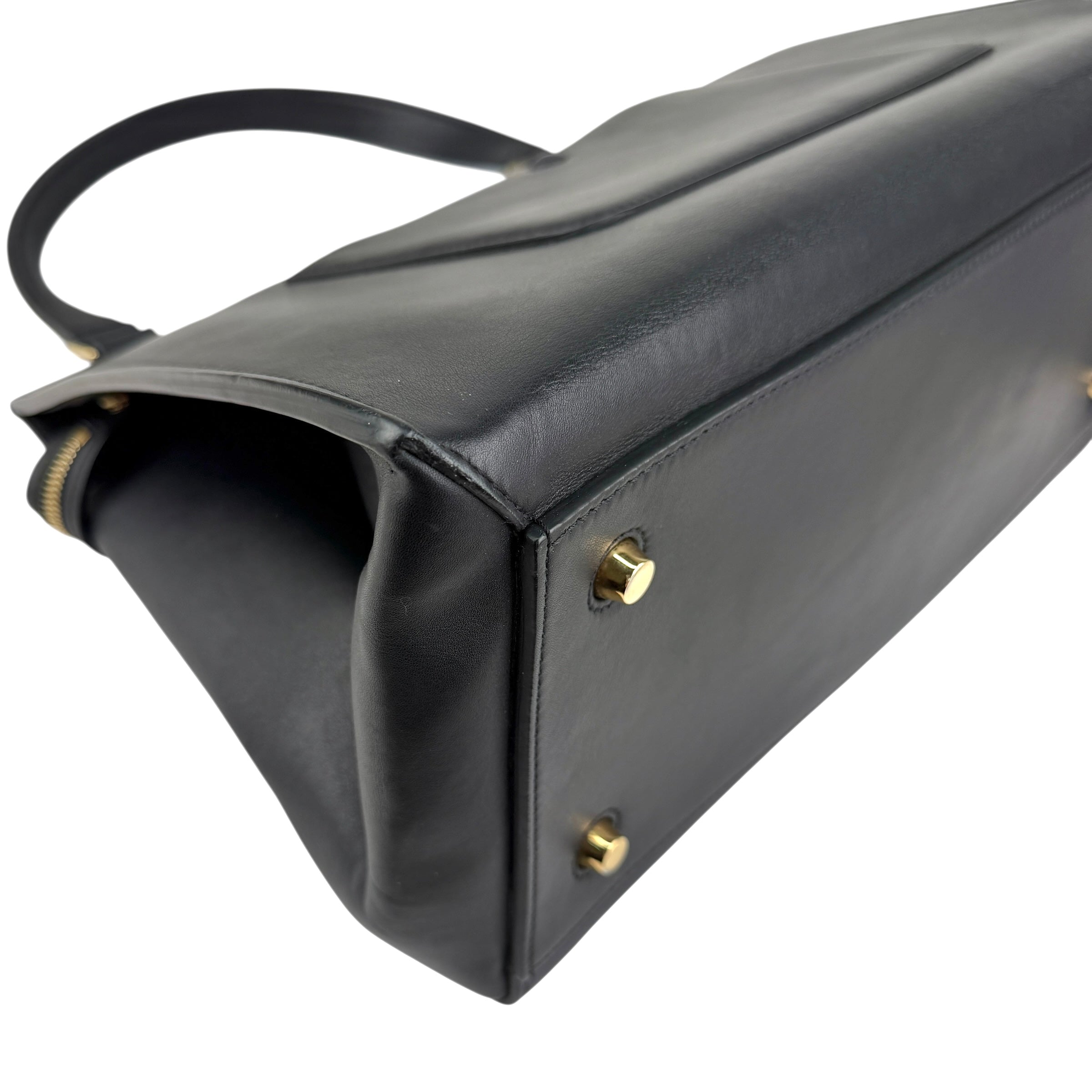 Pre-owned Celine Black Smooth Leather Edge Shoulder Bag shoulder bag