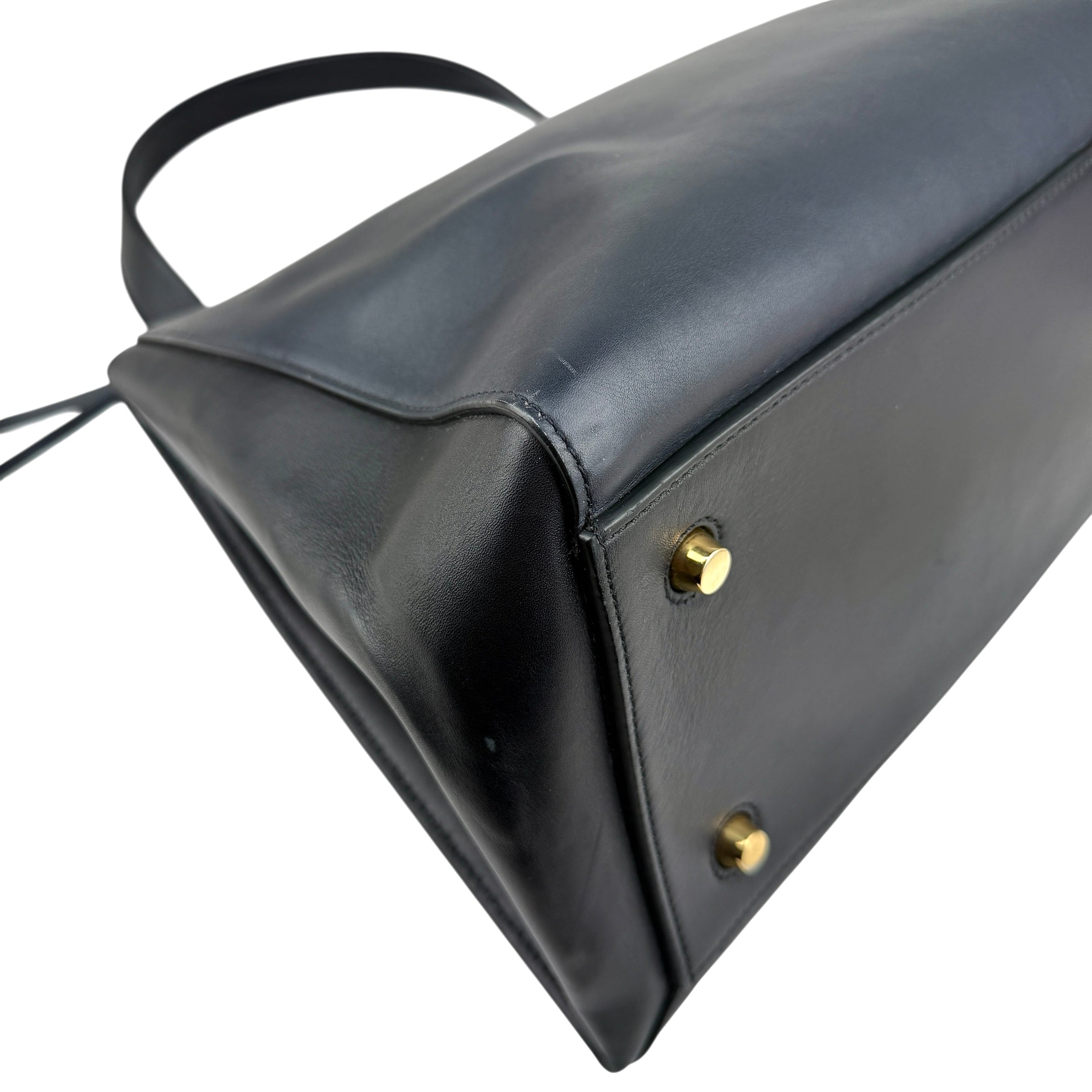 Pre-owned Celine Black Smooth Leather Edge Shoulder Bag shoulder bag