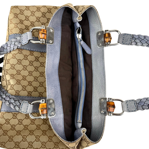 Gucci Medium GG Canvas Bamboo Libeccio tote bag