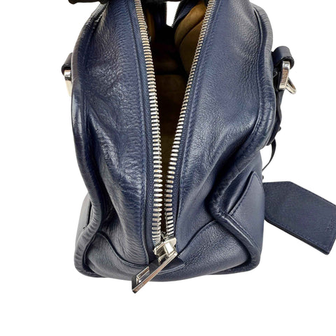 Loewe Amazona Handbag Navy blue Leather