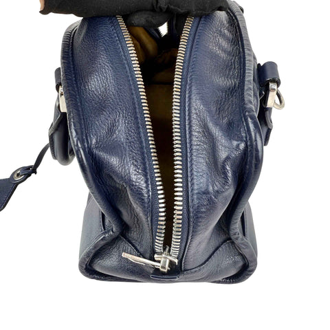 Loewe Amazona Handbag Navy blue Leather