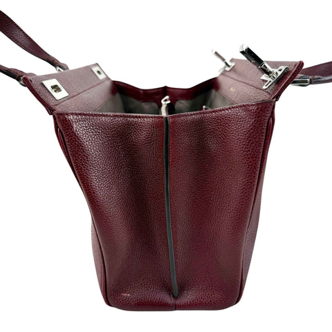 Gucci Burgundy Grainy Leather Zumi Tote Bag