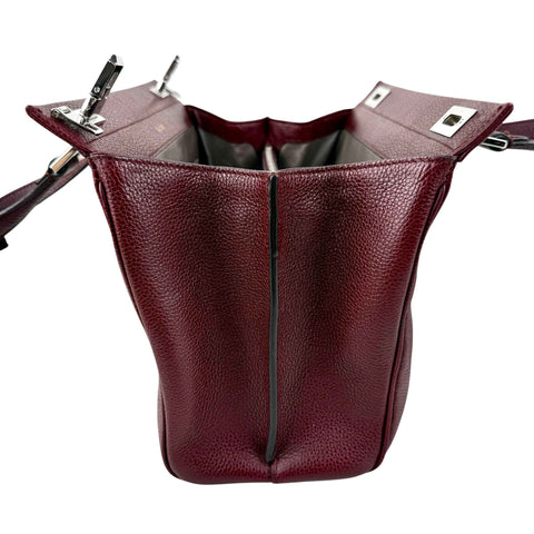 Gucci Burgundy Grainy Leather Zumi Tote Bag