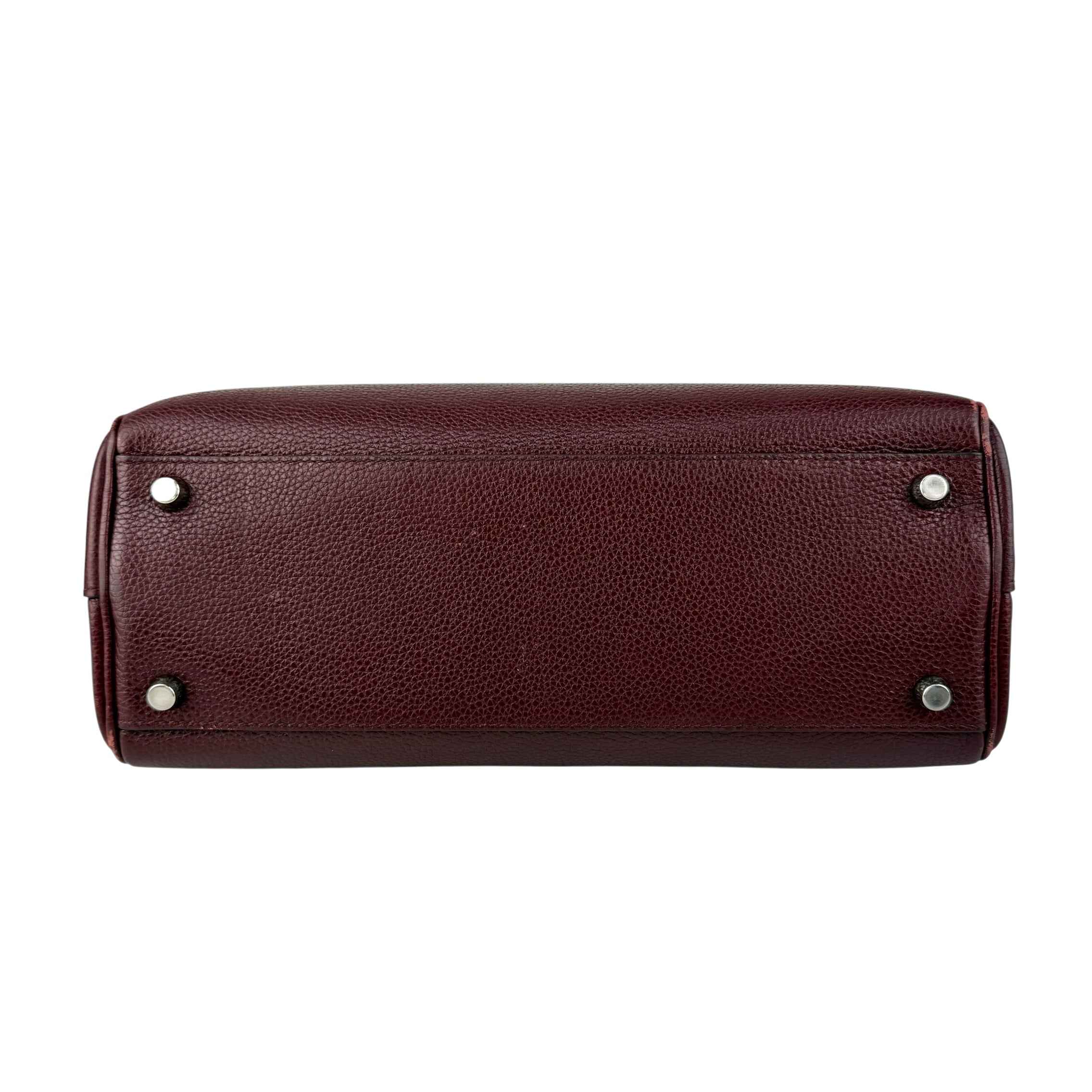 Gucci Burgundy Grainy Leather Zumi Tote Bag