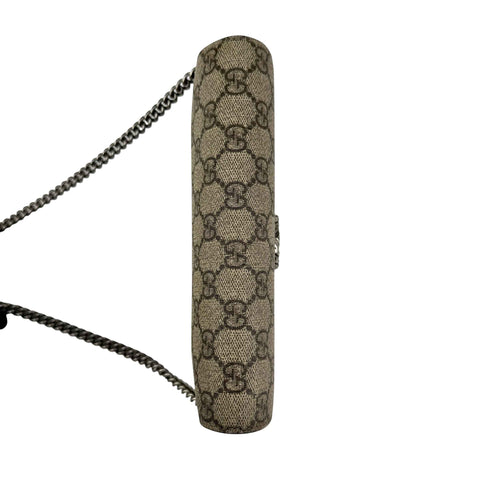 Gucci Beige/Red GG Supreme Canvas and Leather Dionysus Wallet on Chain