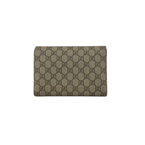 Gucci Beige/Red GG Supreme Canvas and Leather Dionysus Wallet on Chain