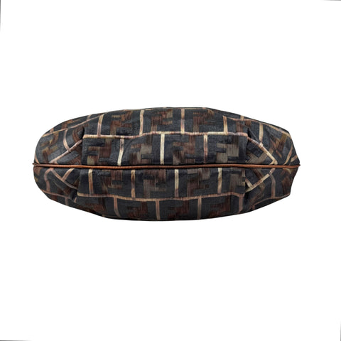 Fendi Multicolor Zucca Jacquard Fabric Chef Chain Link Hobo