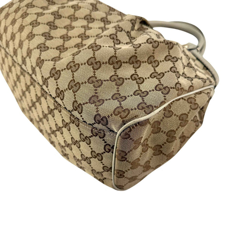 Gucci Beige/White GG Canvas Medium Sukey Tote Bag