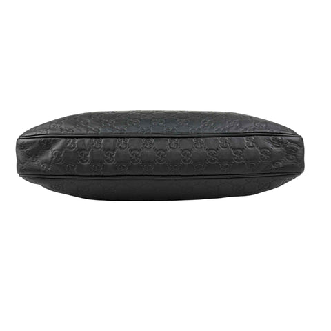 Gucci Black Guccissima Embossed Leather Briefcase Bag