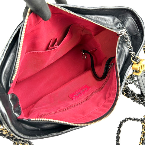Chanel Black Quilted Leather Gabrielle Medium crossbody bag