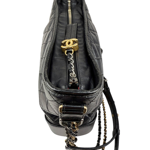 Chanel Black Quilted Leather Gabrielle Medium crossbody bag