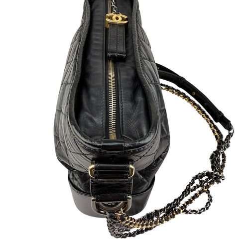 Chanel Black Quilted Leather Gabrielle Medium crossbody bag