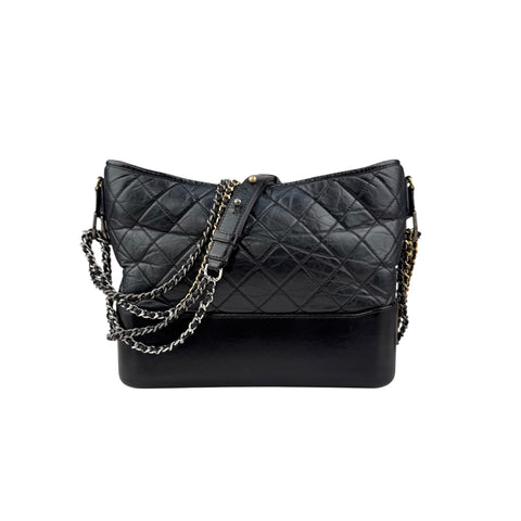 Chanel Black Quilted Leather Gabrielle Medium crossbody bag
