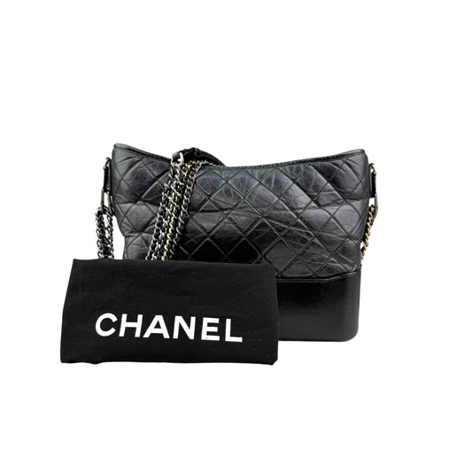 Chanel Black Quilted Leather Gabrielle Medium crossbody bag