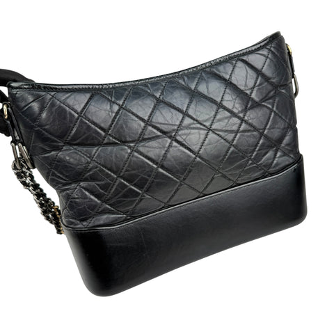 Chanel Black Quilted Leather Gabrielle Medium crossbody bag