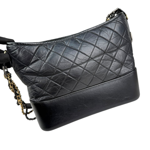 Chanel Black Quilted Leather Gabrielle Medium crossbody bag
