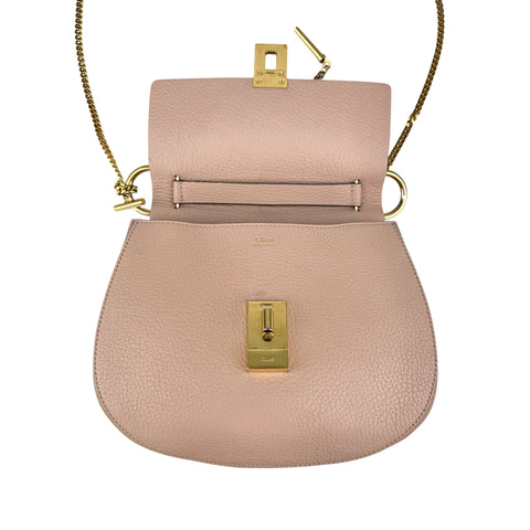 Chloe Pink Leather Drew Shoulder Bag