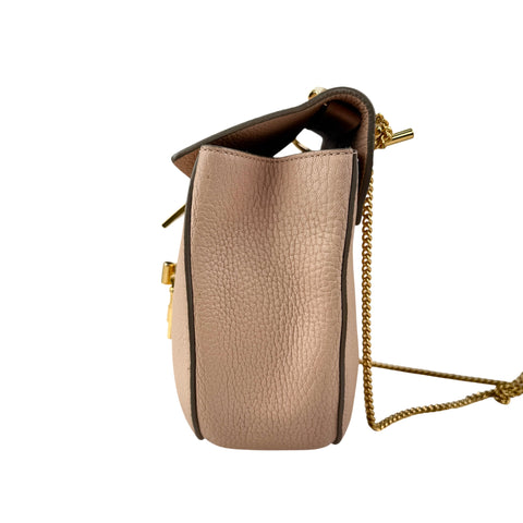 Chloe Pink Leather Drew Shoulder Bag