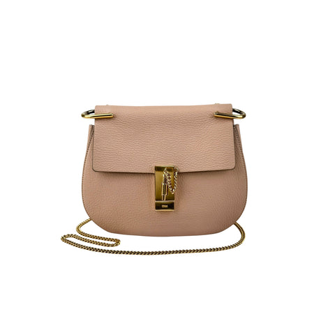 Chloe Pink Leather Drew Shoulder Bag