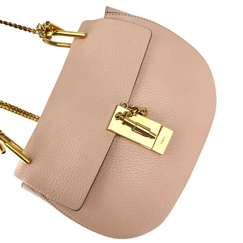Chloe Pink Leather Drew Shoulder Bag