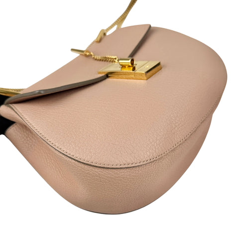 Chloe Pink Leather Drew Shoulder Bag