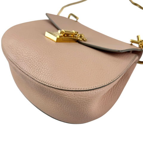 Chloe Pink Leather Drew Shoulder Bag