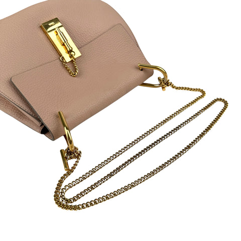Chloe Pink Leather Drew Shoulder Bag