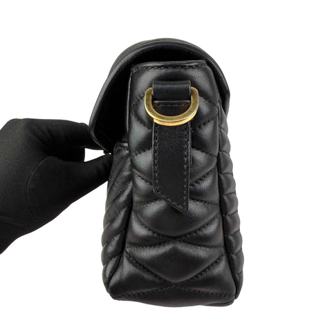 Miu Miu nappa matelassé biker shoulder bag
