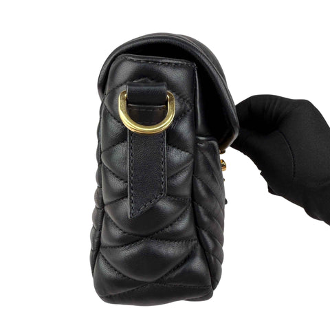 Miu Miu nappa matelassé biker shoulder bag