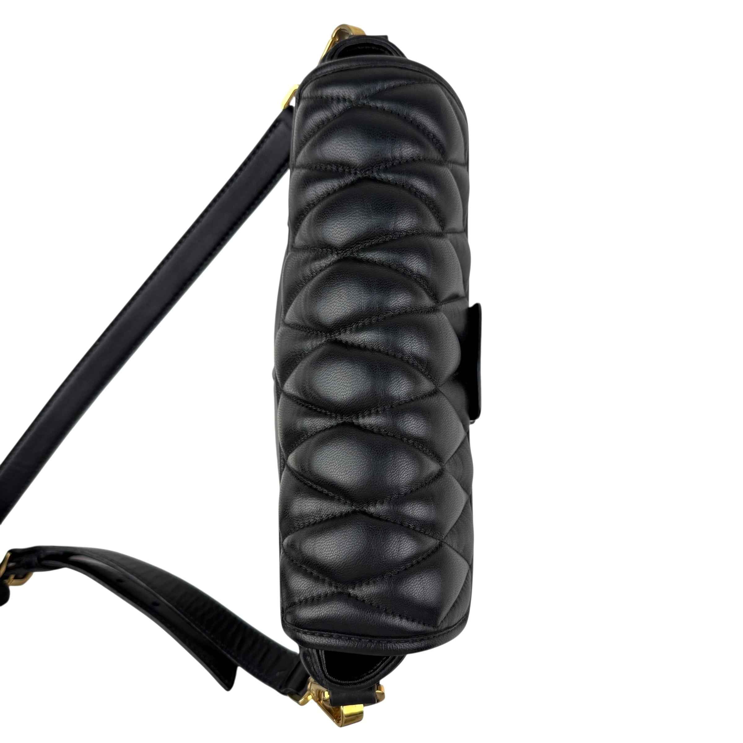 Miu Miu nappa matelassé biker shoulder bag
