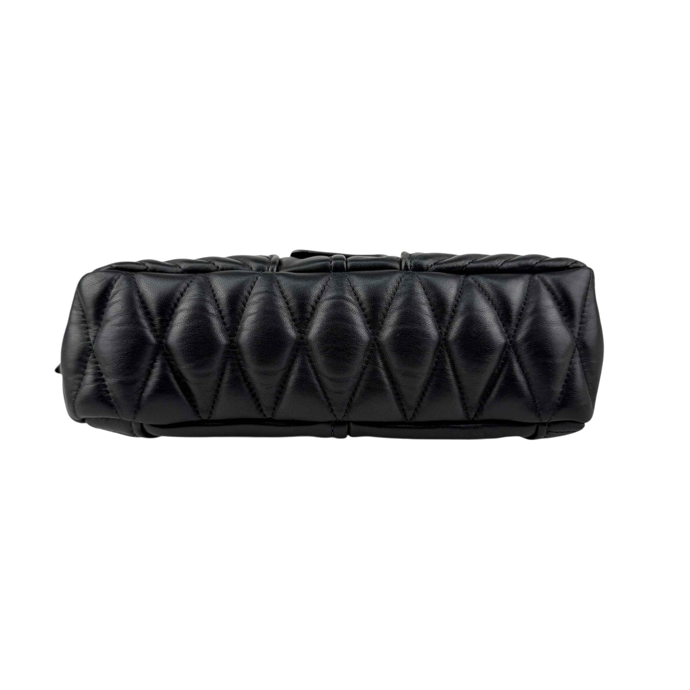 Miu Miu nappa matelassé biker shoulder bag