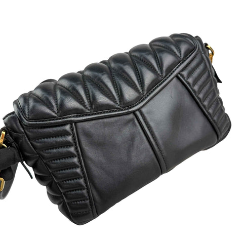 Miu Miu nappa matelassé biker shoulder bag