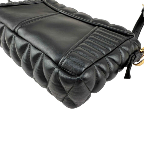 Miu Miu nappa matelassé biker shoulder bag