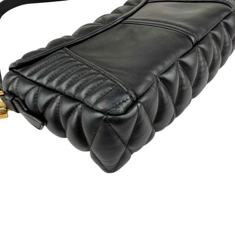 Miu Miu nappa matelassé biker shoulder bag