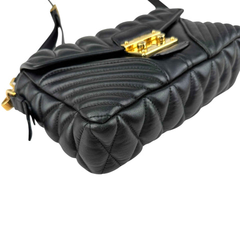 Miu Miu nappa matelassé biker shoulder bag
