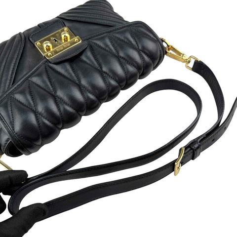 Miu Miu nappa matelassé biker shoulder bag