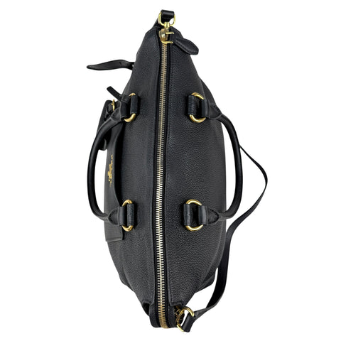 Pre-owned Prada Black Vitello Daino Leather Tote tote bag