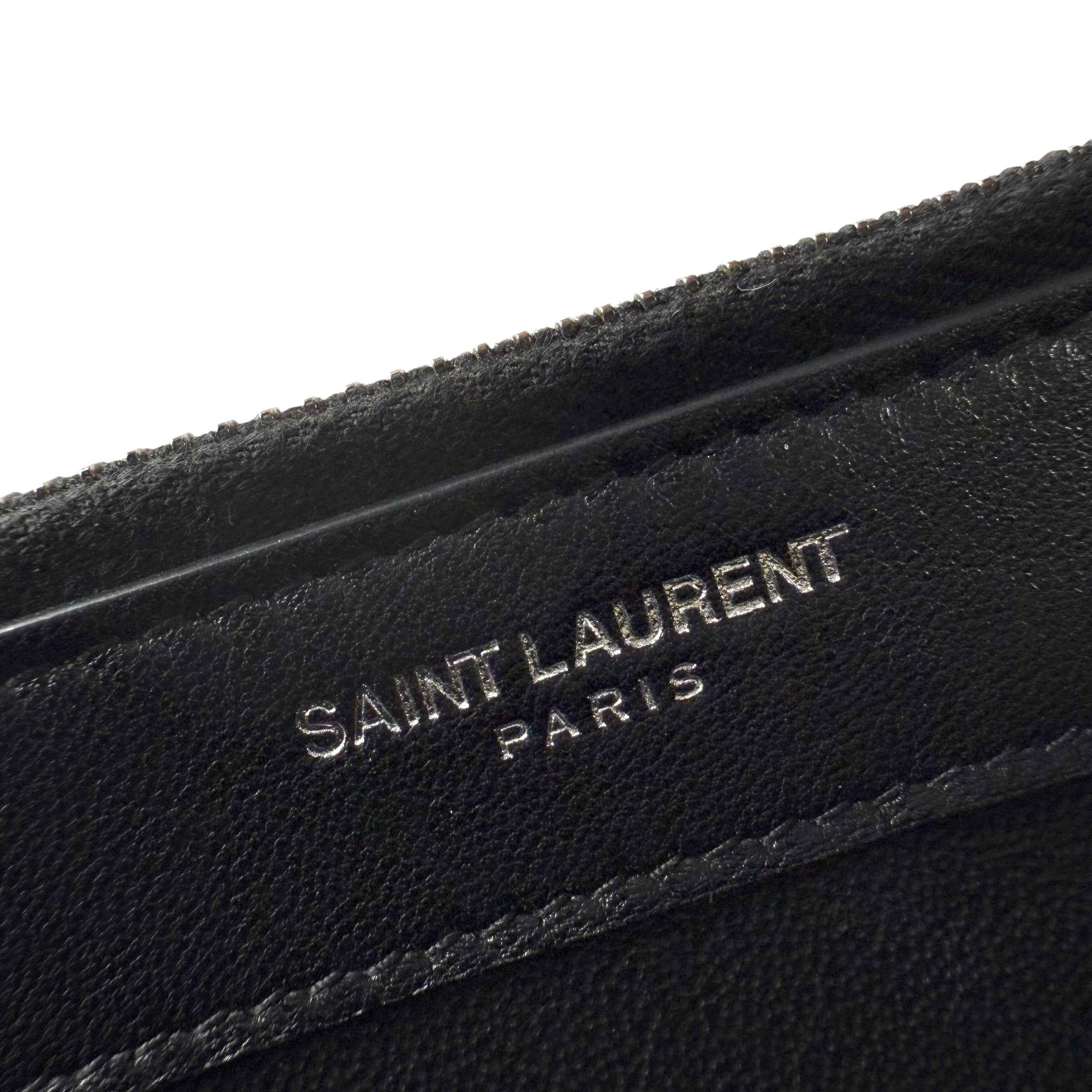 Saint Laurent Silver Metallic Sunset Chain Wallet