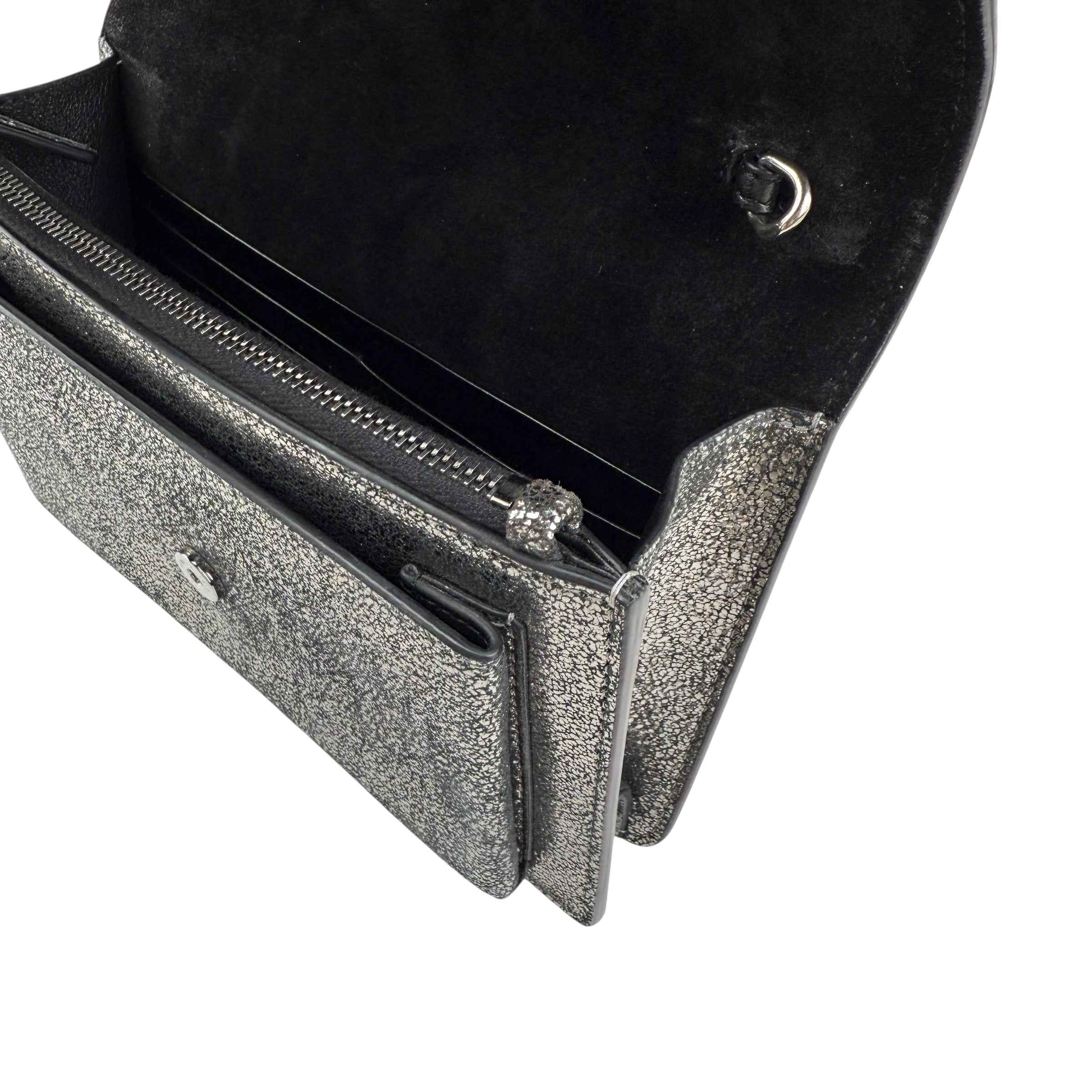 Saint Laurent Silver Metallic Sunset Chain Wallet