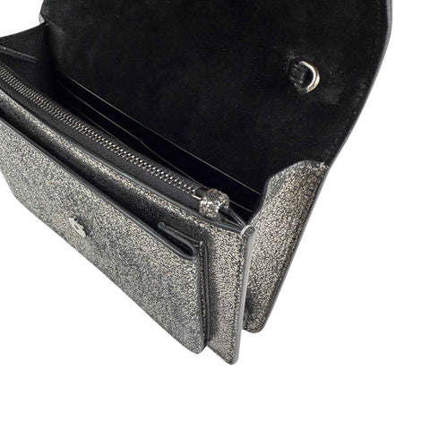 Saint Laurent Silver Metallic Sunset Chain Wallet