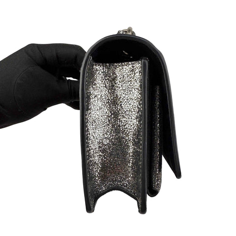 Saint Laurent Silver Metallic Sunset Chain Wallet