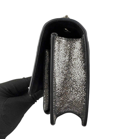 Saint Laurent Silver Metallic Sunset Chain Wallet