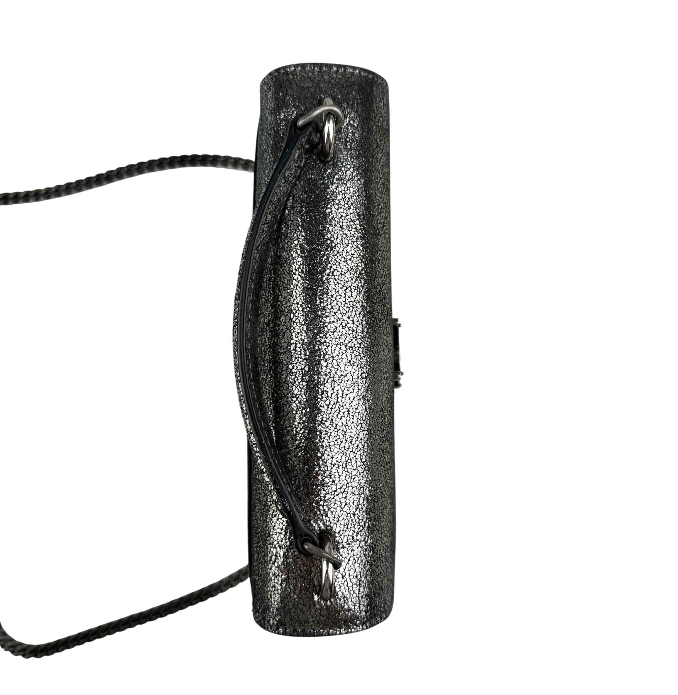 Saint Laurent Silver Metallic Sunset Chain Wallet