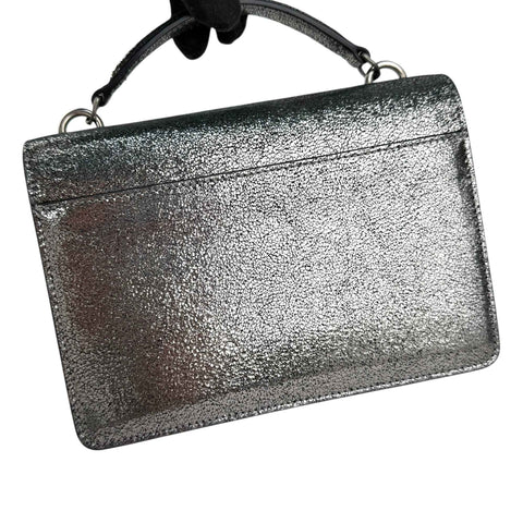 Saint Laurent Silver Metallic Sunset Chain Wallet