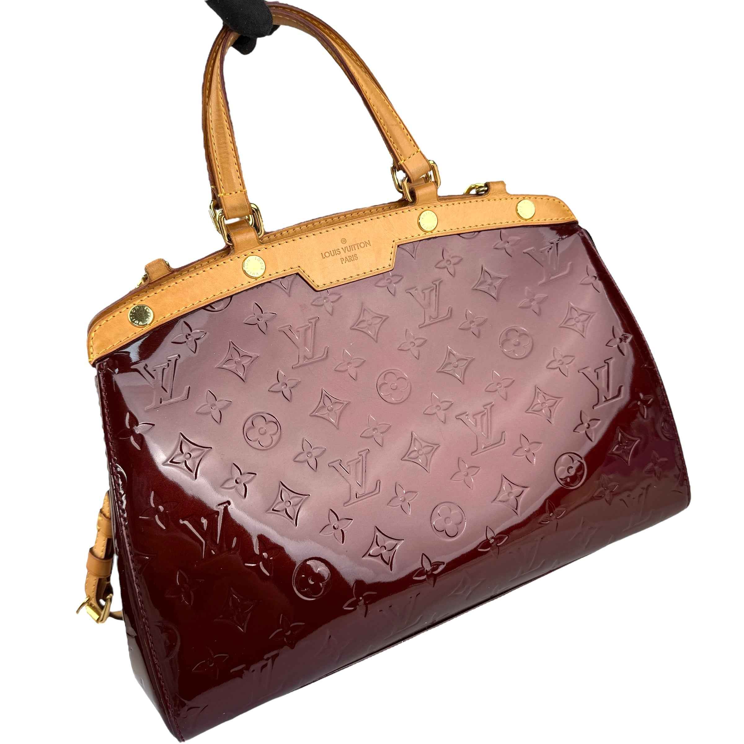 Louis Vuitton Amarante Monogram Vernis Brea MM Bag