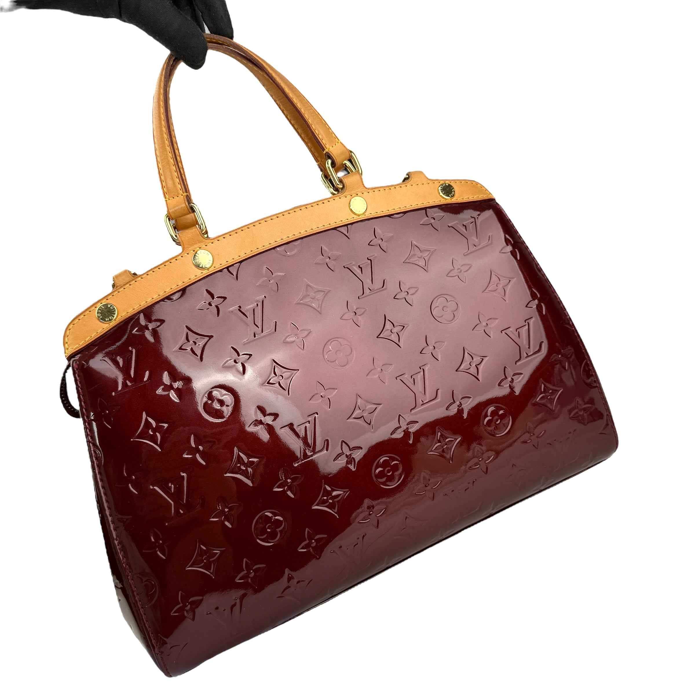 Louis Vuitton Amarante Monogram Vernis Brea MM Bag