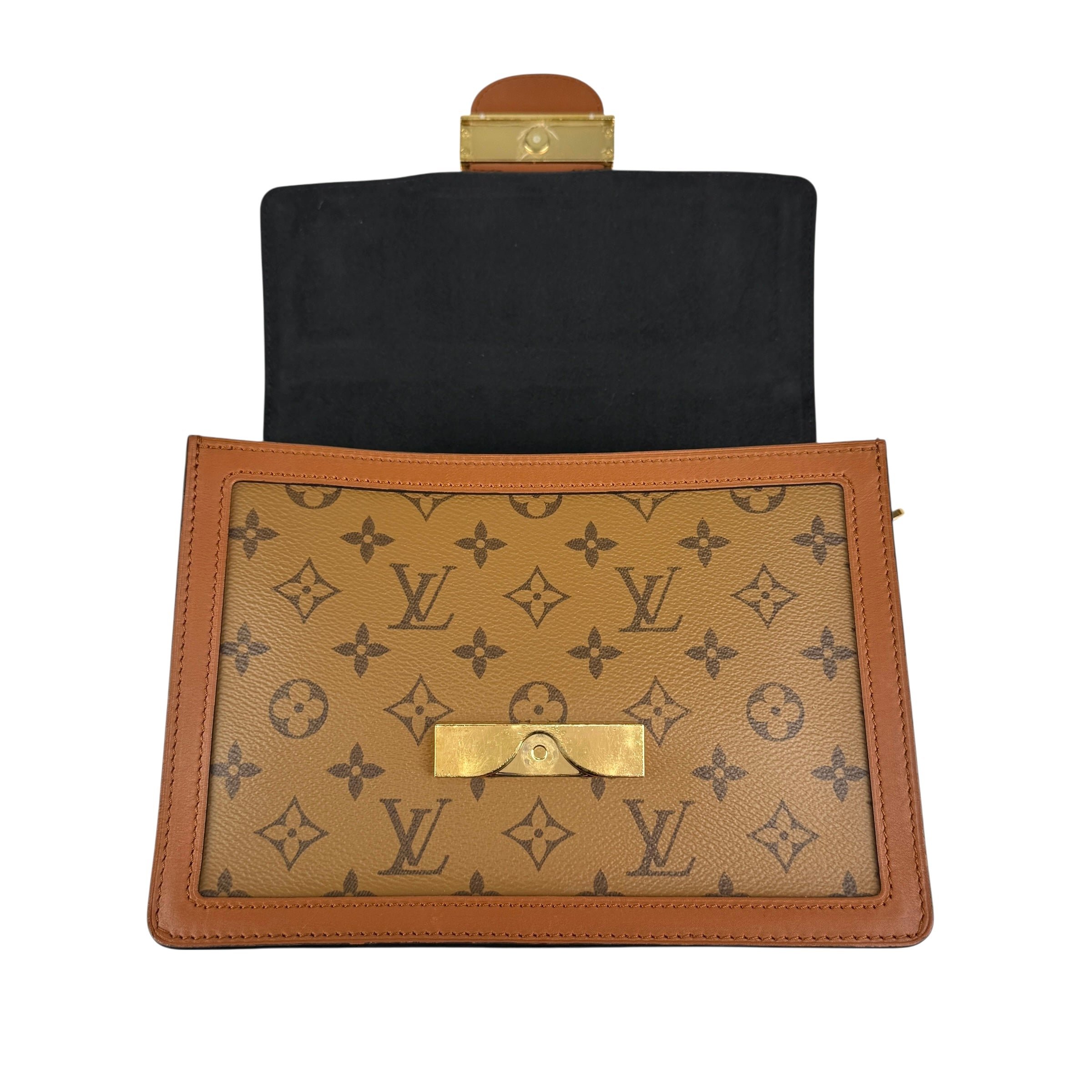 Pre-owned Louis Vuitton Dauphine Monogram Reverse Shoulder Bag Brown shoulder bag