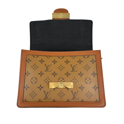 Pre-owned Louis Vuitton Dauphine Monogram Reverse Shoulder Bag Brown shoulder bag