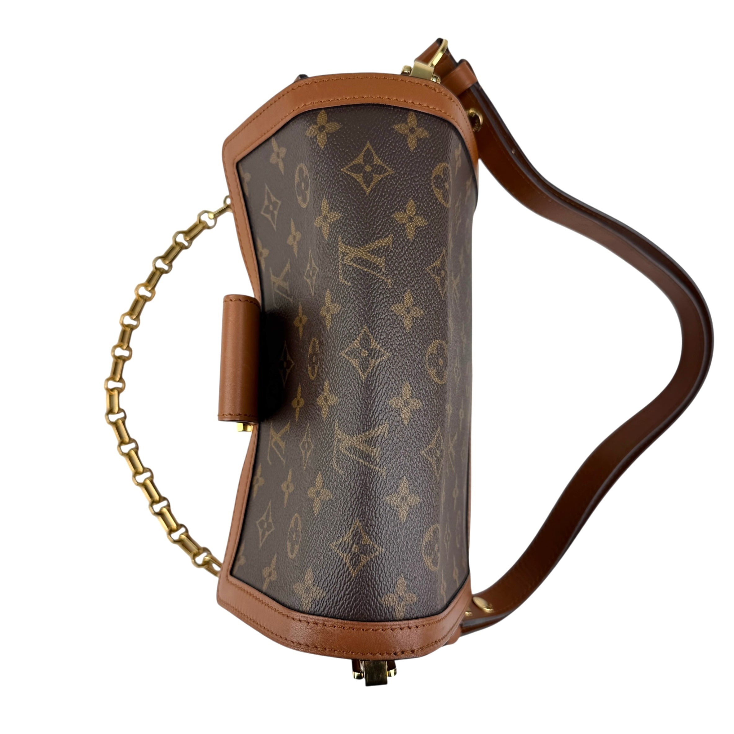 Pre-owned Louis Vuitton Dauphine Monogram Reverse Shoulder Bag Brown shoulder bag