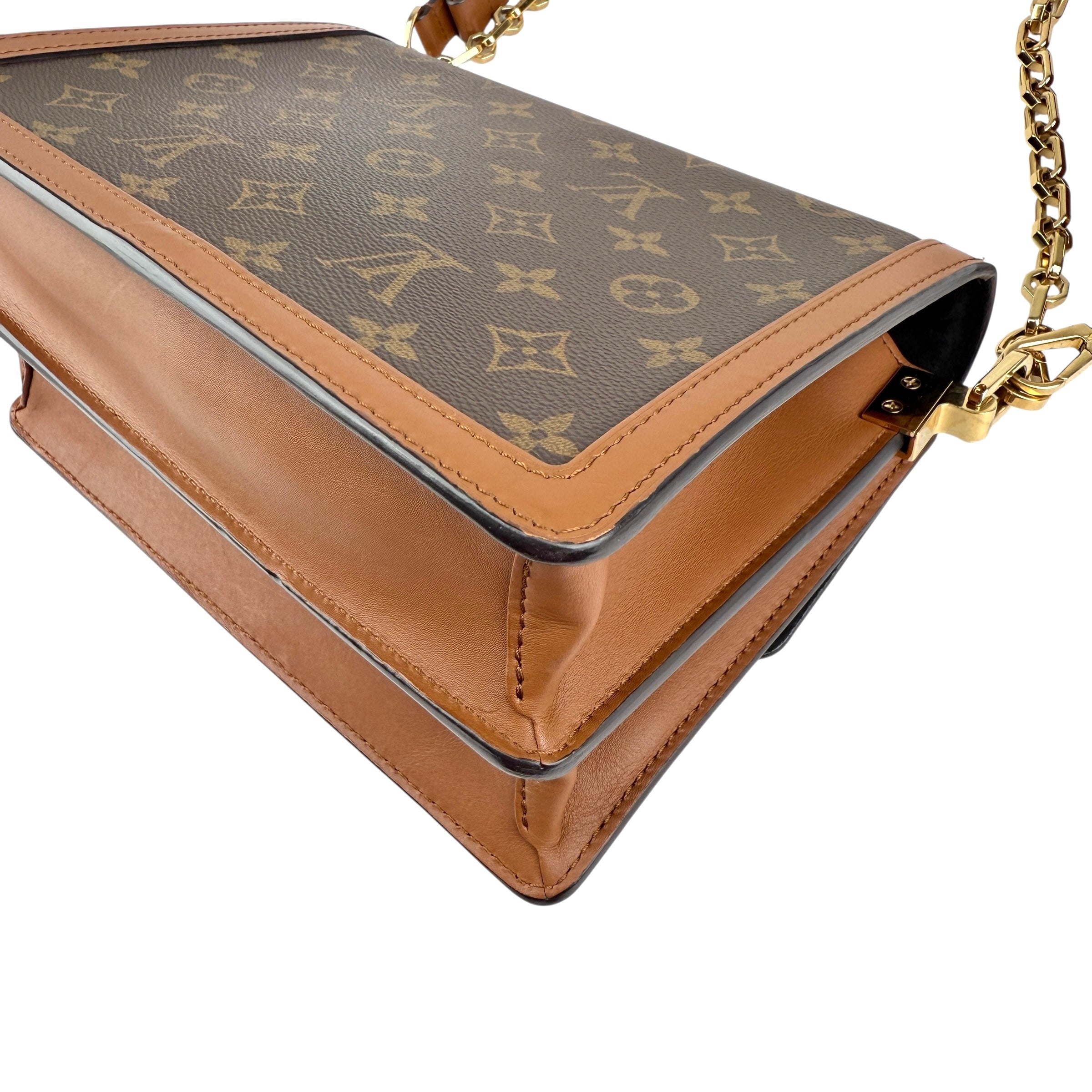 Pre-owned Louis Vuitton Dauphine Monogram Reverse Shoulder Bag Brown shoulder bag